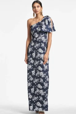 Sachin & Babi Chelsea Gown - Navy u0026 Ivory Peony