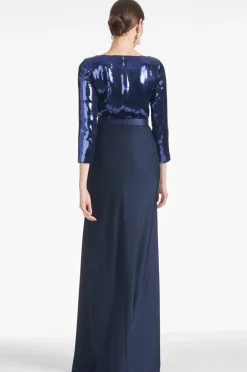 Sachin & Babi Christabel Gown - Sapphire/Midnight