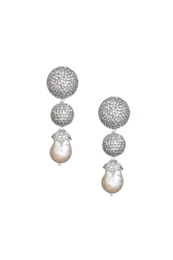 Sachin & Babi Maribel Earrings - Crystals / Baroque Pearl