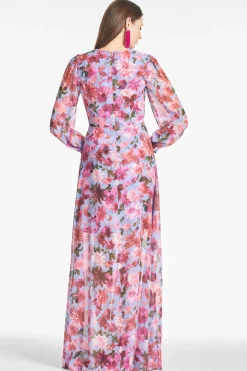 Sachin & Babi Penny Gown - Pink/Periwinkle Dahlia