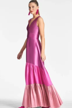 Sachin & Babi Rori Gown - Fuchsia/Multi
