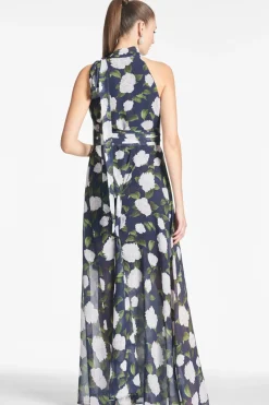 Sachin & Babi Selena Gown - Navy/Ivory Moonlit Garden