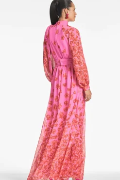 Sachin & Babi Vera Gown - Rose/Vermillion