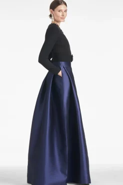 Sachin & Babi Victoria Gown - Black/Navy