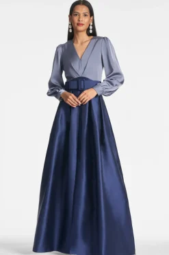 Sachin & Babi Zoe Gown - Cool Grey/Night Sky