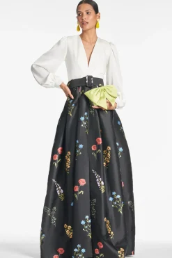 Sachin & Babi Zoe Gown - Off White/Noir Bouquet