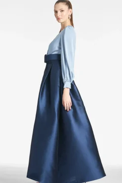 Sachin & Babi Zoe Gown - Slate/Navy