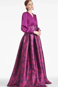 Sachin & Babi Zoe Gown - Sparkling Grape/Magenta Bloom